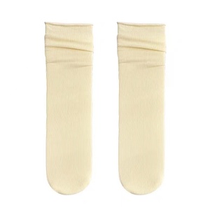 冰冰袜子女夏天薄款女夏季堆堆袜中筒春秋款黑白色冰丝袜长筒长袜