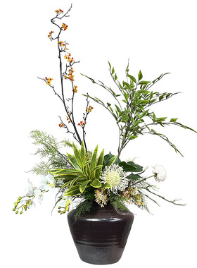 中古风装饰花仿真花客厅适合摆放的花南天竹假花新中式高端仿生花