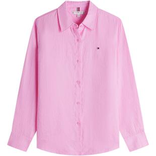 【轻薄亚麻】Tommy26春夏女装休闲通勤度假风纯色宽松衬衫外套