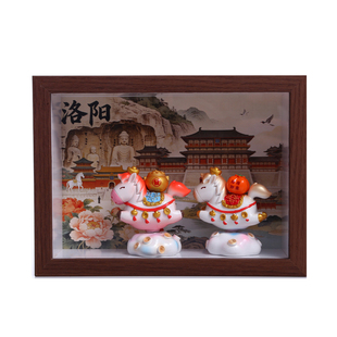 洛阳文创纪念品唐三彩小马摆件博物馆特产伴手礼品白马寺旅游礼物