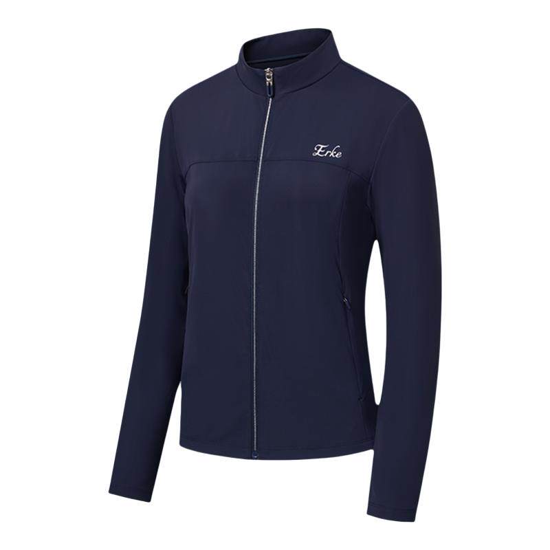 鸿星尔克外套女款2026春季新款女士网球运动修身针织上衣夹克女装