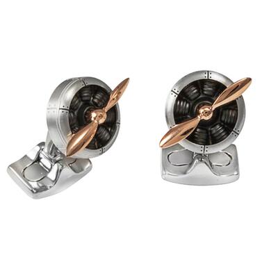 新年礼物英国原装进口螺旋桨袖扣