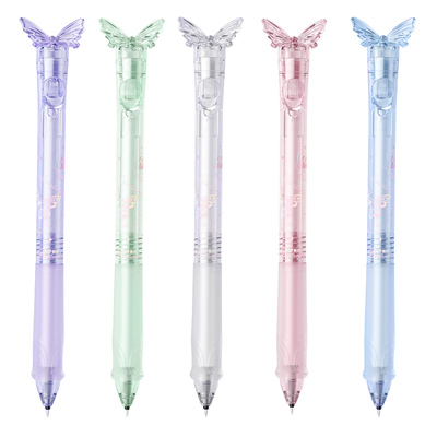 爱好新品蝶舞高颜值按动中性笔