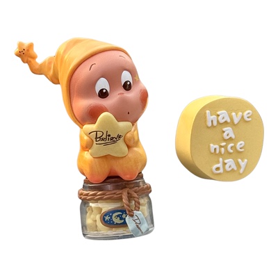 可爱星星人出风口装饰香薰摆件