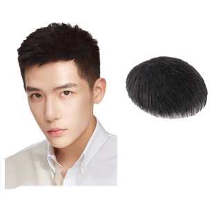 假发男生发片男士无痕隐形全真发短发型毛寸自然头顶补发片光头