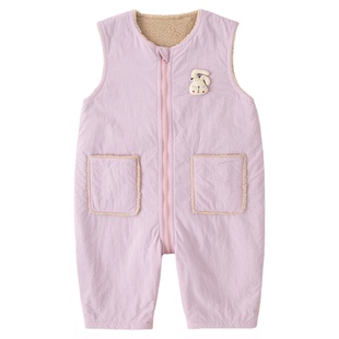 嘟嘟家宝宝连体衣冬季婴儿哈衣加绒冬款新生儿包屁衣男童冬装爬服