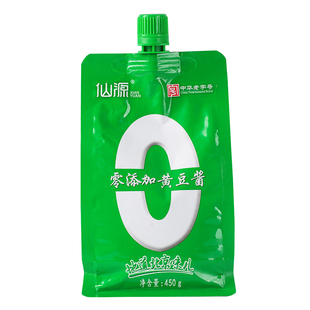 仙源0添加黄豆酱正宗老北京450g袋装豆瓣酱炸酱蘸菜调料炒菜酱料