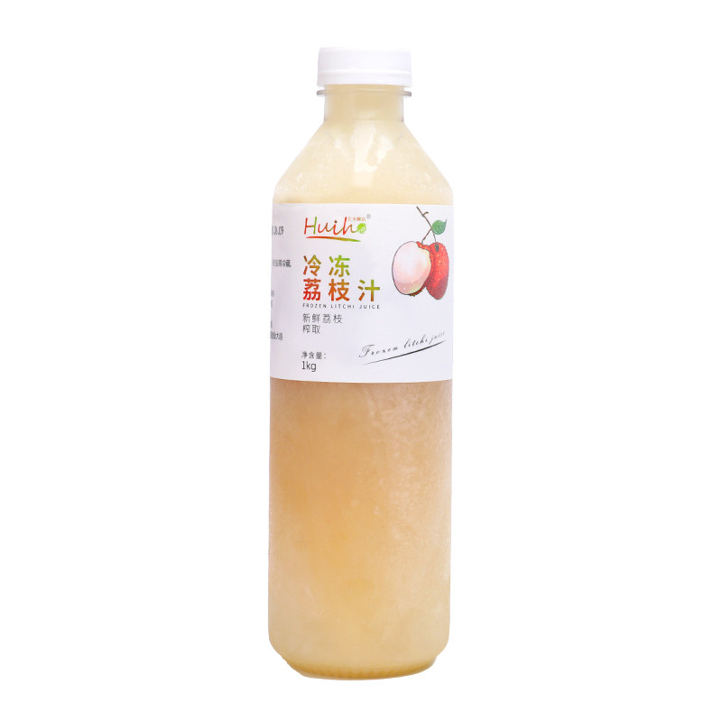 汇禾冷冻NFC荔枝汁原浆奶茶店专用多肉粉荔鲜榨荔枝原汁配方海报