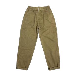 卡其色工装阔腿裤男2025春季新款休闲裤高级感宽松小脚哈伦萝卜裤