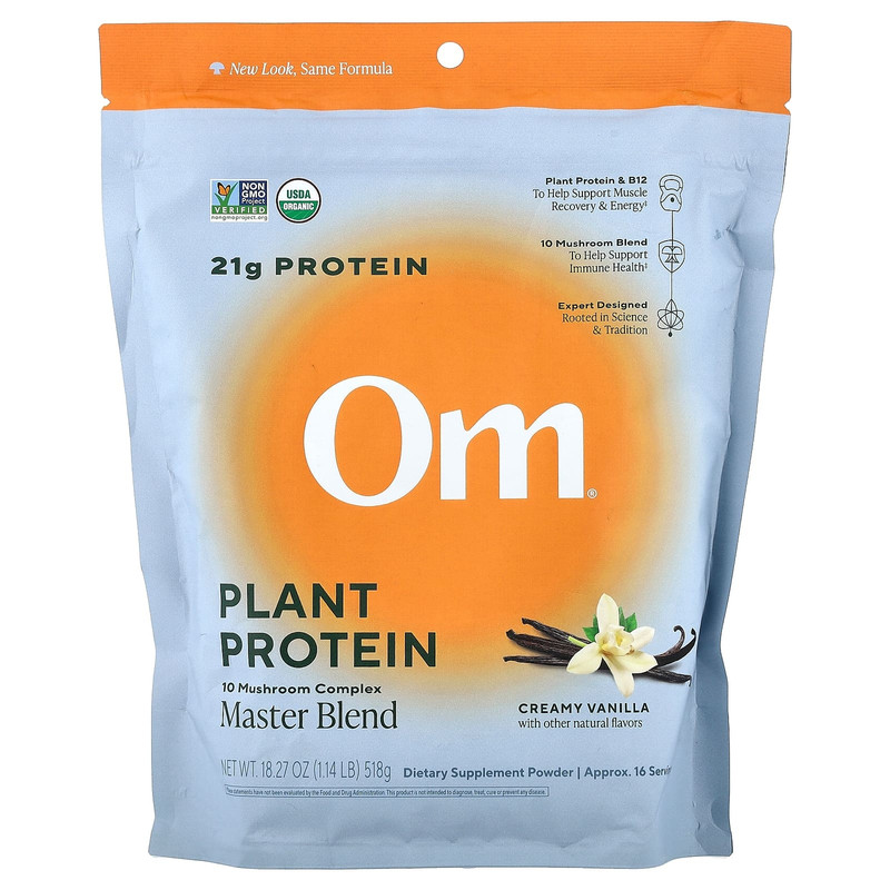 Om Mushrooms,Master 混合配方,植物蛋白质,奶油香草味,1.14 5