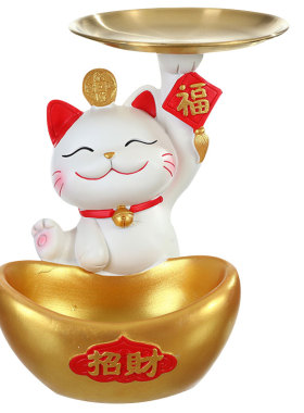 招财猫钥匙收纳入户玄关摆件
