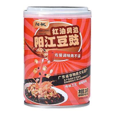 阳帆牌红油贝边即食豆豉拌面蒸鱼