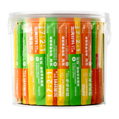 宽福四拼猫条100支整箱猫零食