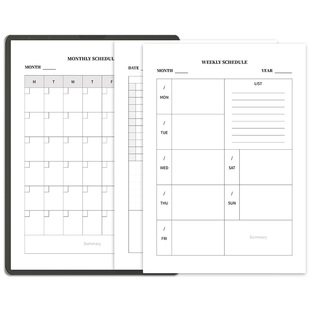 月周日矩阵计划表A4电子版 iPad手账学习模板打印考研日程时间