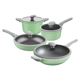 alluflon维罗纳四件套装麦饭石不粘锅炒锅家用炒菜锅锅阿路弗仑