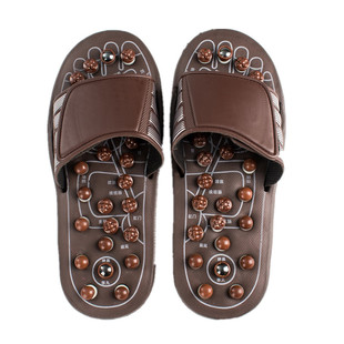 按摩拖鞋磁石旋转弹灸足底穴位新鹅卵石居家室内男女浴室按摩鞋