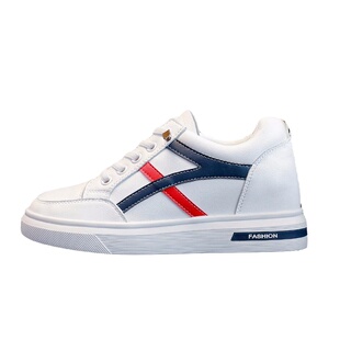 真皮内增高女鞋2026爆款新款秋季轻便小白鞋透气运动休闲网面女款