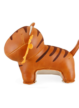 台湾zuny皮质创意公仔 老虎Mateo纸镇书档/车饰摆件 创意生日礼物