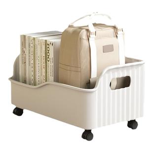 桌下书包置物架书架收纳柜办公室教室学生落地移动带轮储物小推车