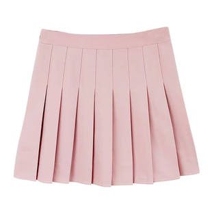 范雯雯 韩国ins百褶裙 百搭学院风高腰显瘦半身裙A字裙女春夏裙裤