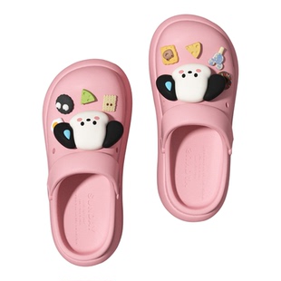 厚底洞洞鞋女款夏季外穿2026新款居家防滑透气EVA踩屎感凉拖鞋女