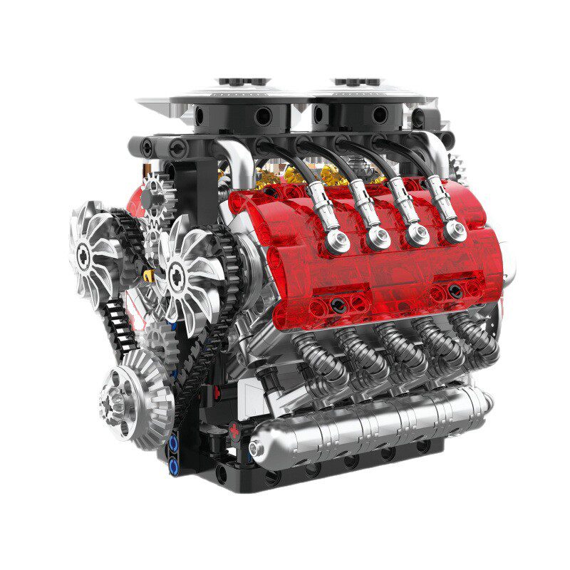 集世嘉双涡轮增压V8积木模型