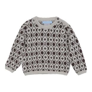 3Z 丹麦serendipity FW24儿童有机棉花纹毛衣背带裤