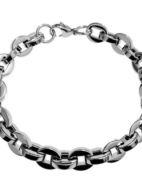 钛钢不掉色龙骨链手链男