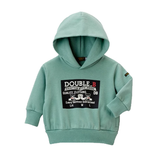 MIKIHOUSE日本制儿童卫衣卫衣男女宝宝糖果色加绒连帽卫衣DOUBLEB