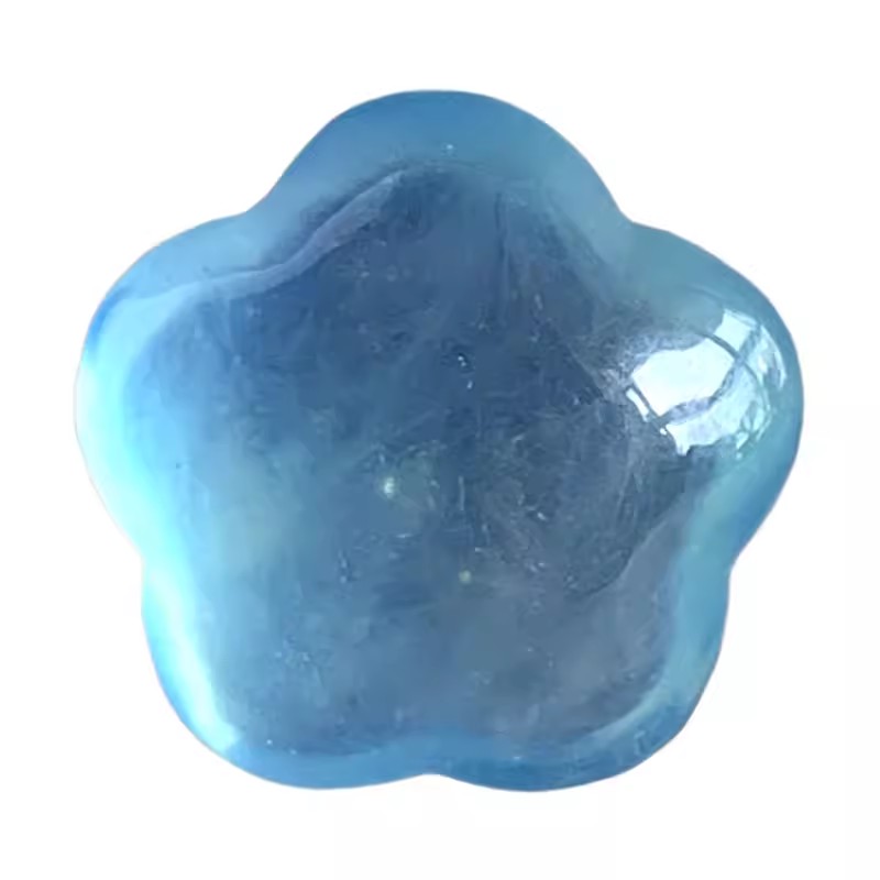 天然海蓝宝星星吊坠项坠
