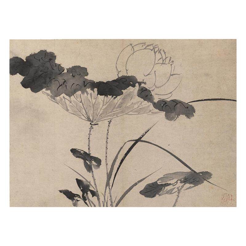 陈淳水墨花卉册国画仿古画宣纸高清微喷复制品临摹学习范本装饰画