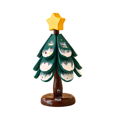 高级感实木圣诞树隔热垫创意摆件