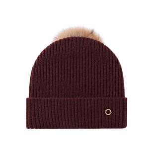 玖慕羊绒帽子女秋冬季保暖护耳针织貉子毛球羊毛防寒毛线包头冷帽