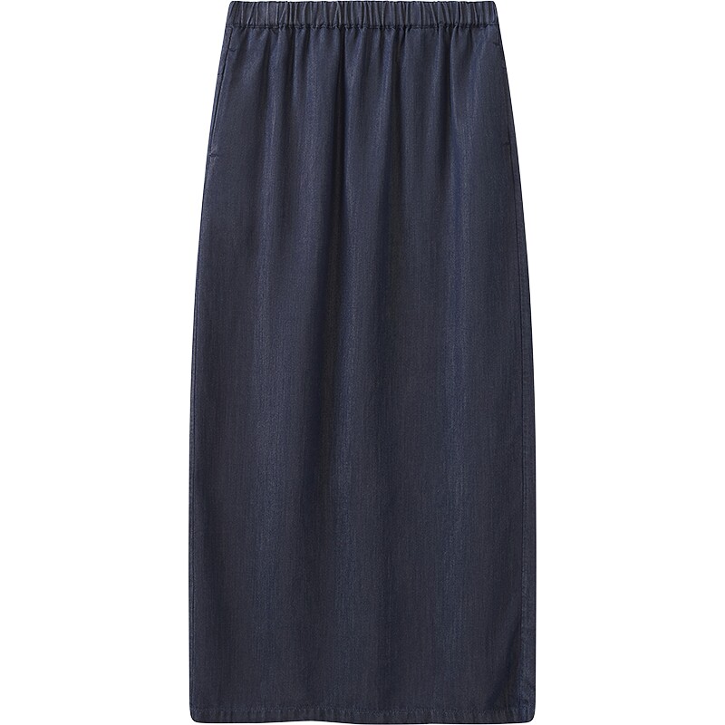 【商场同款】播26夏新品莱赛尔水洗牛仔半裙简约直筒裙BDT2BD1998