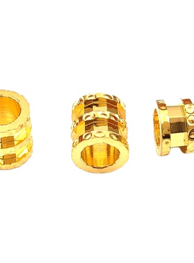 小蛮腰吊坠配件圆桶转运珠铜镀金