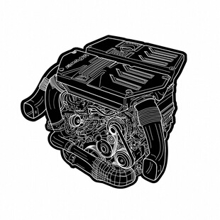 宝马M新机皇S58发动机手绘贴纸BMWG8XM2 M3 M4防水反光车贴遮划痕
