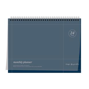 『言本文具』A4双线圈月计划本 自填日期每周计划加厚纸张不洇墨桌面用本 3023 工作手账简约风24张