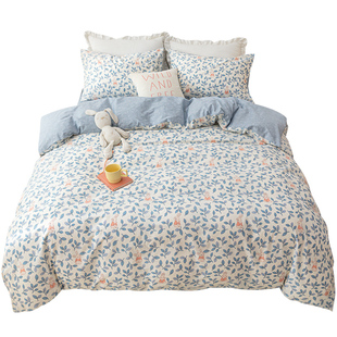 全棉被套单件150x200x230m纯棉单人床宿舍1.5米被罩秋冬尺寸定做