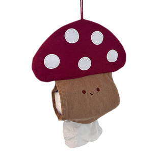 蘑菇纸巾盒壁挂式抽纸盒纸巾挂袋卫生间收纳悬挂纸抽盒车载纸巾袋