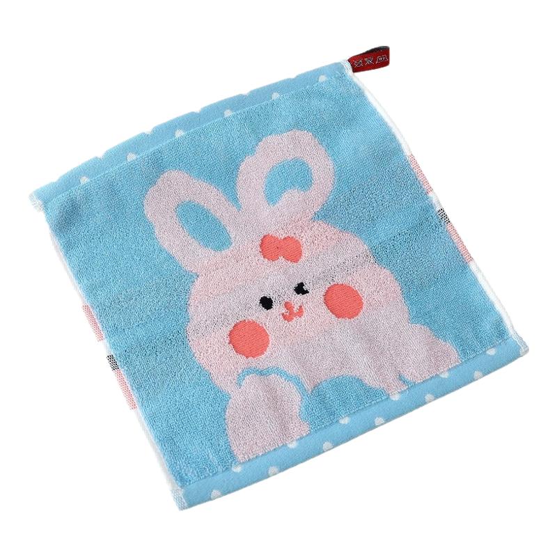 儿童毛巾纯棉吸水幼儿园宝宝洗脸家用小孩擦脸方巾可挂式柔软可爱