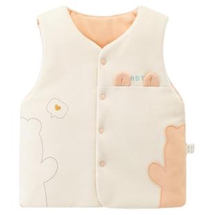贝肽斯婴儿马甲秋冬季儿童保暖衣服宝宝背心纯棉女男童背心冬装S