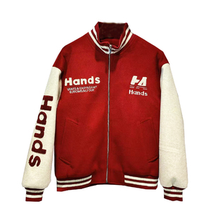 【实体爆款刺绣呢子】深圳狼族2026新年红色棒球服潮流男女款外套