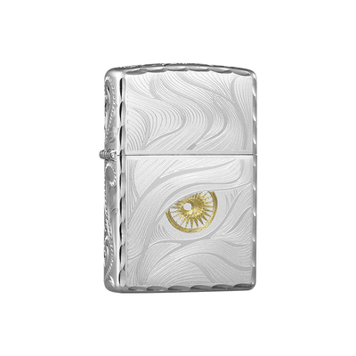 zippo打火机工侧雕繁花秋水含睛