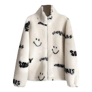 韩版羊羔毛外套女2025年新款秋冬中长款兔毛皮草宽松立领加厚大衣