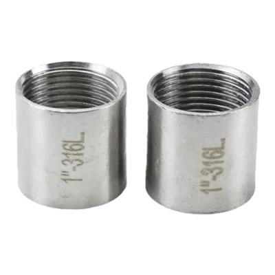 316不锈钢双内丝内螺纹管子内丝直通不锈钢管内接头光4分1寸2寸