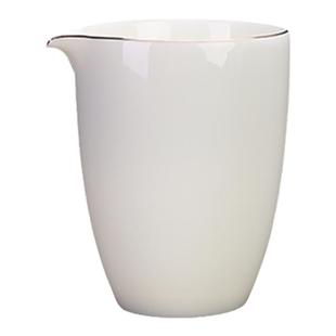 陶瓷公道杯分茶杯羊脂玉白瓷功夫茶具配件茶海手绘描金过滤组茶道