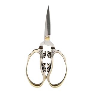 剪纸专用剪刀尖头学生手工小剪子剪彩青铜花开富贵结婚庆典开业婚礼复古精致专业细尖剪窗花龙凤手工DIY剪刀