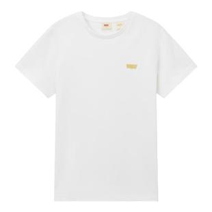 Levi's李维斯女士美式复古LOGO宽松休闲百搭浅色圆领纯棉短袖T恤