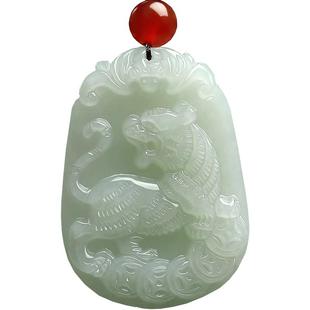 和田玉十二生肖吊坠男女项链情侣合成玉石挂件本命年属相生日礼物