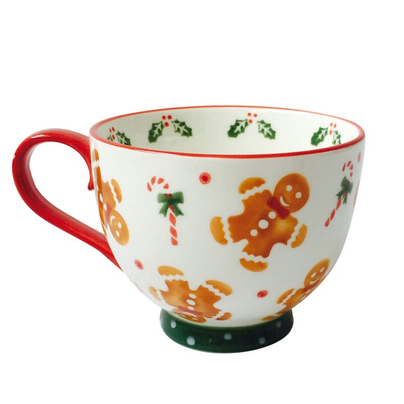 欧美创意手绘陶瓷早餐杯大容量燕麦片杯碗杯饼干小熊马克杯大杯碗